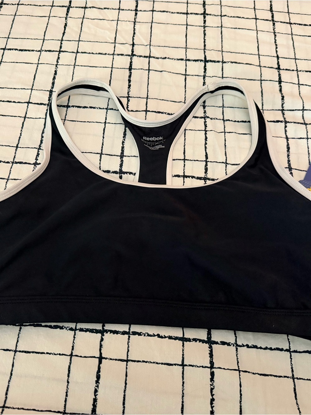 NWT Reebok Women's Black Racerback Sports Top/Bra